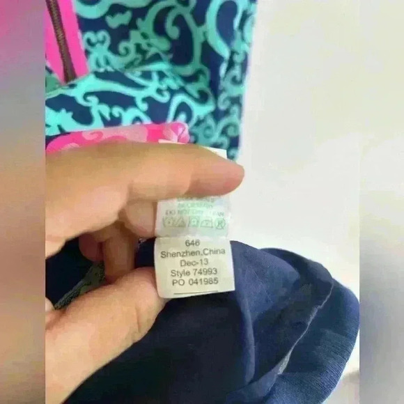 Lilly Pulitzer Delia Fountain Hopping Pink Blue Shift Dress - Picture 7 of 9